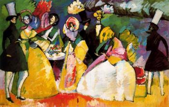 Wassily Kandinsky : Group in Crinolines
